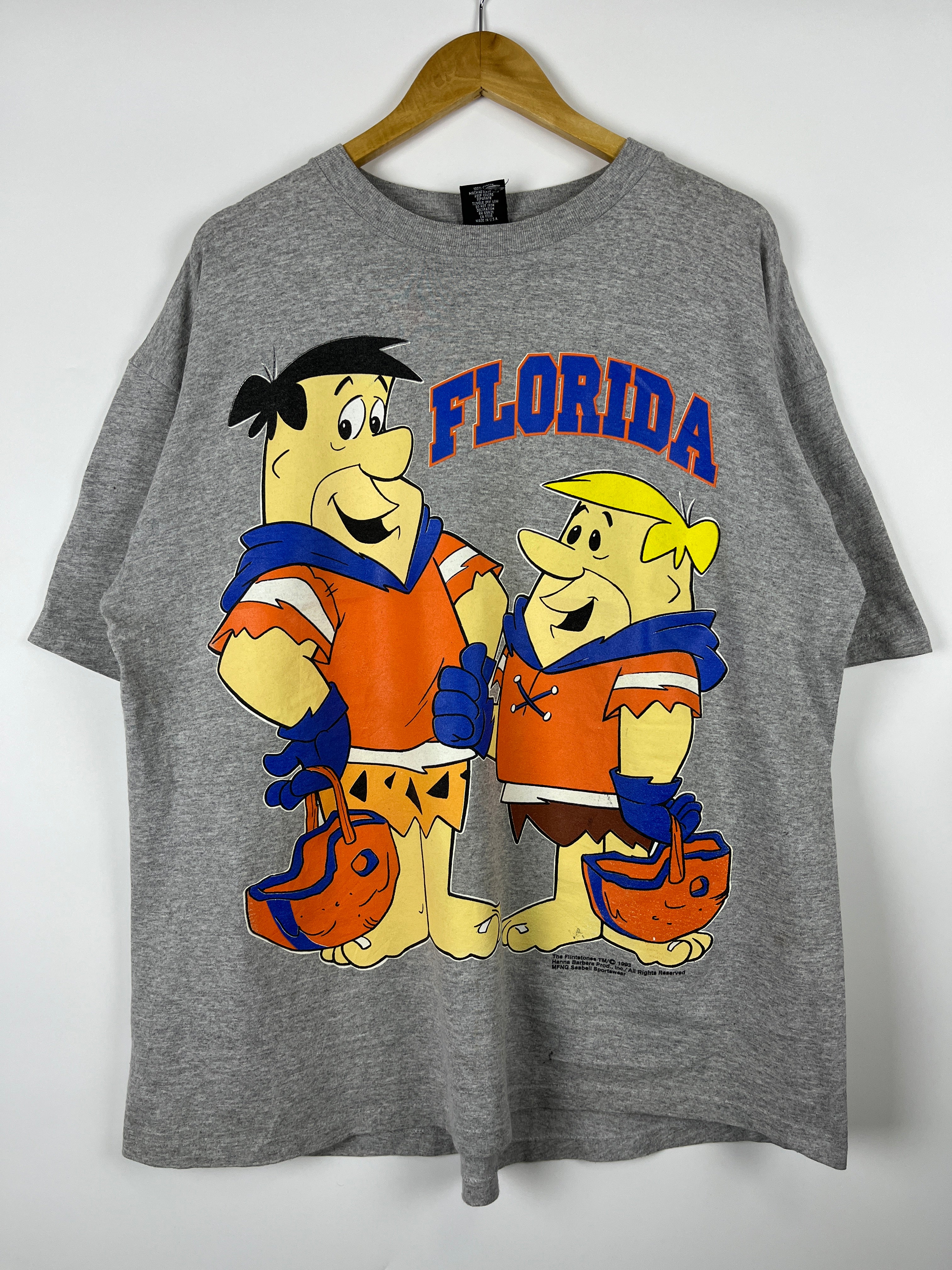 The x ATTASTORES 1993 NCAA Gators team Flintstones Vintage T-shirt Florida –