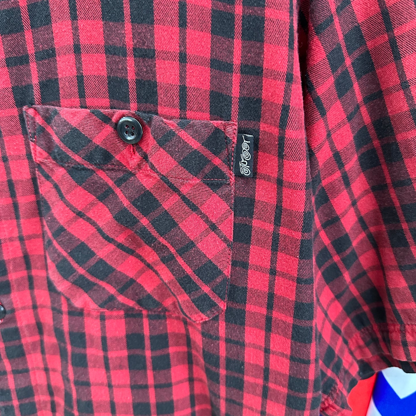 Vintage Stussy 00's double pocket red shirt