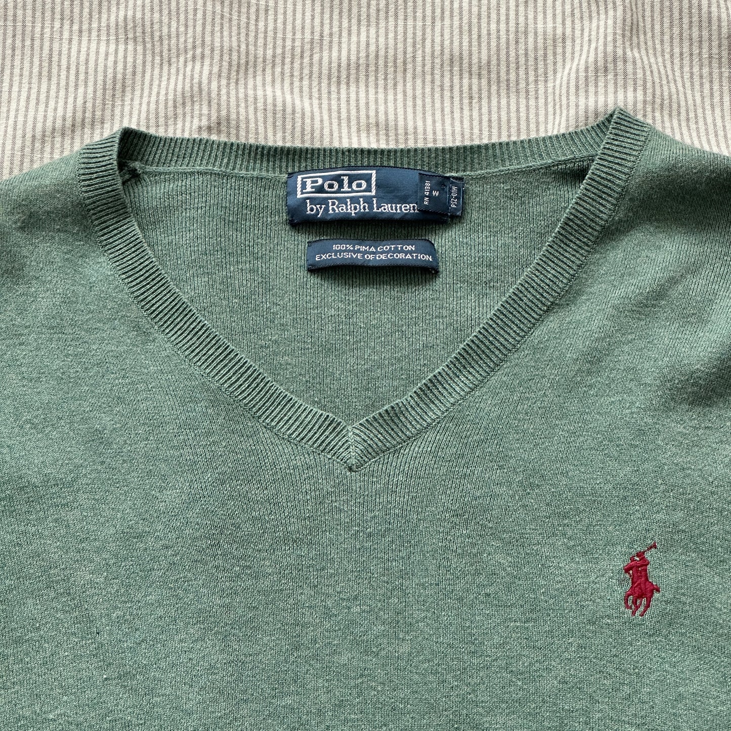 Polo by Ralph Lauren minilogo green knitsweater
