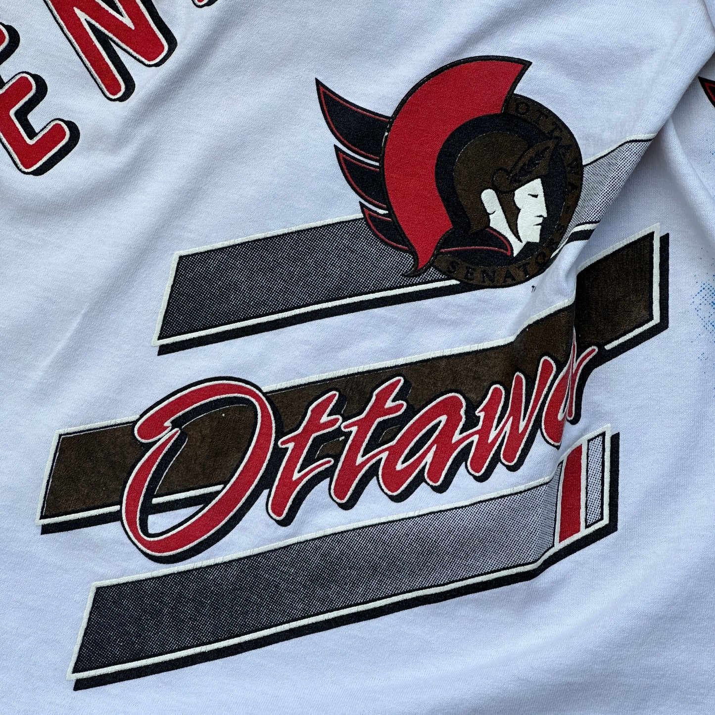 Vintage Ottawa Senators NHL 1992 AOP T-shirt