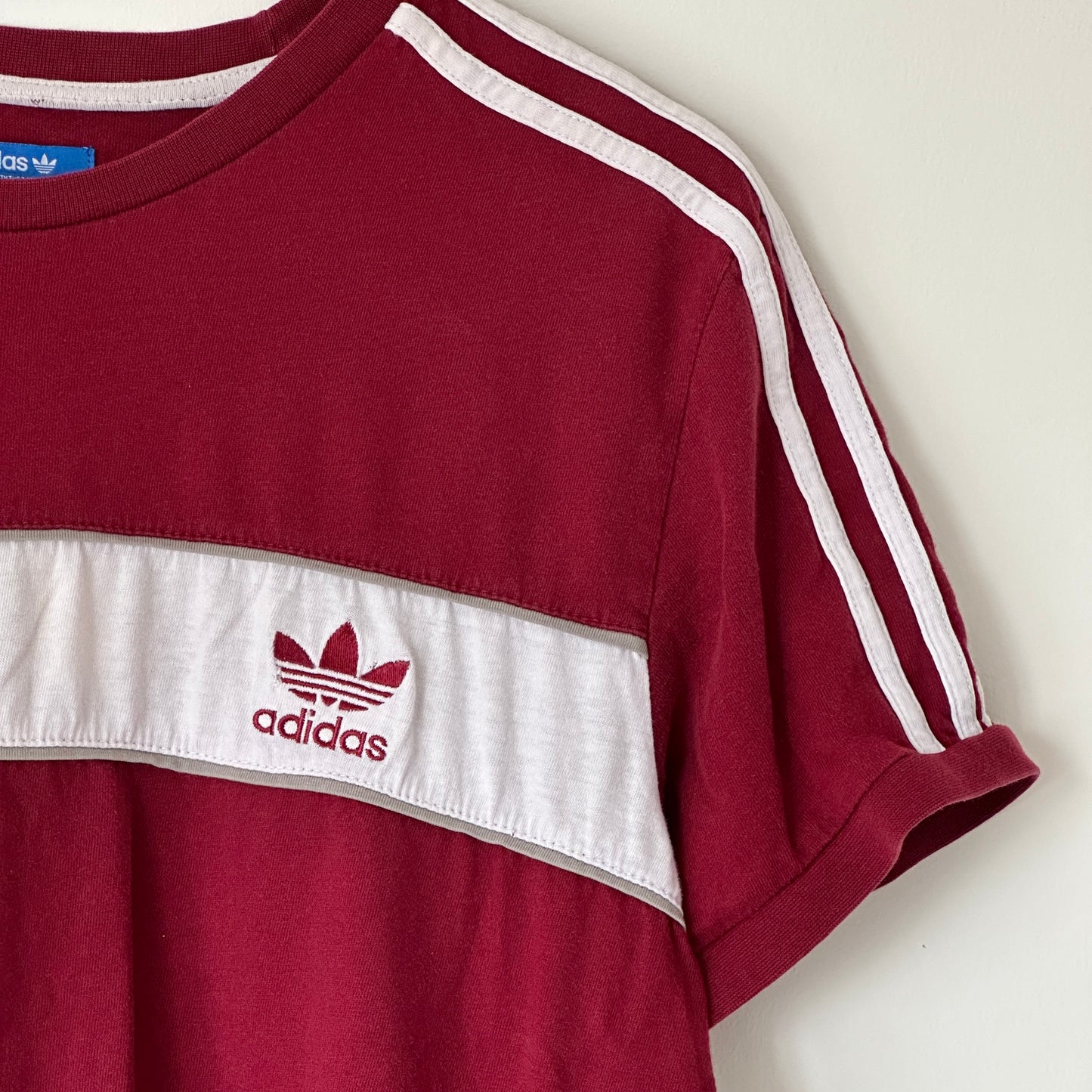 Adidas Original 2016 3-stripes brand red T-shirt