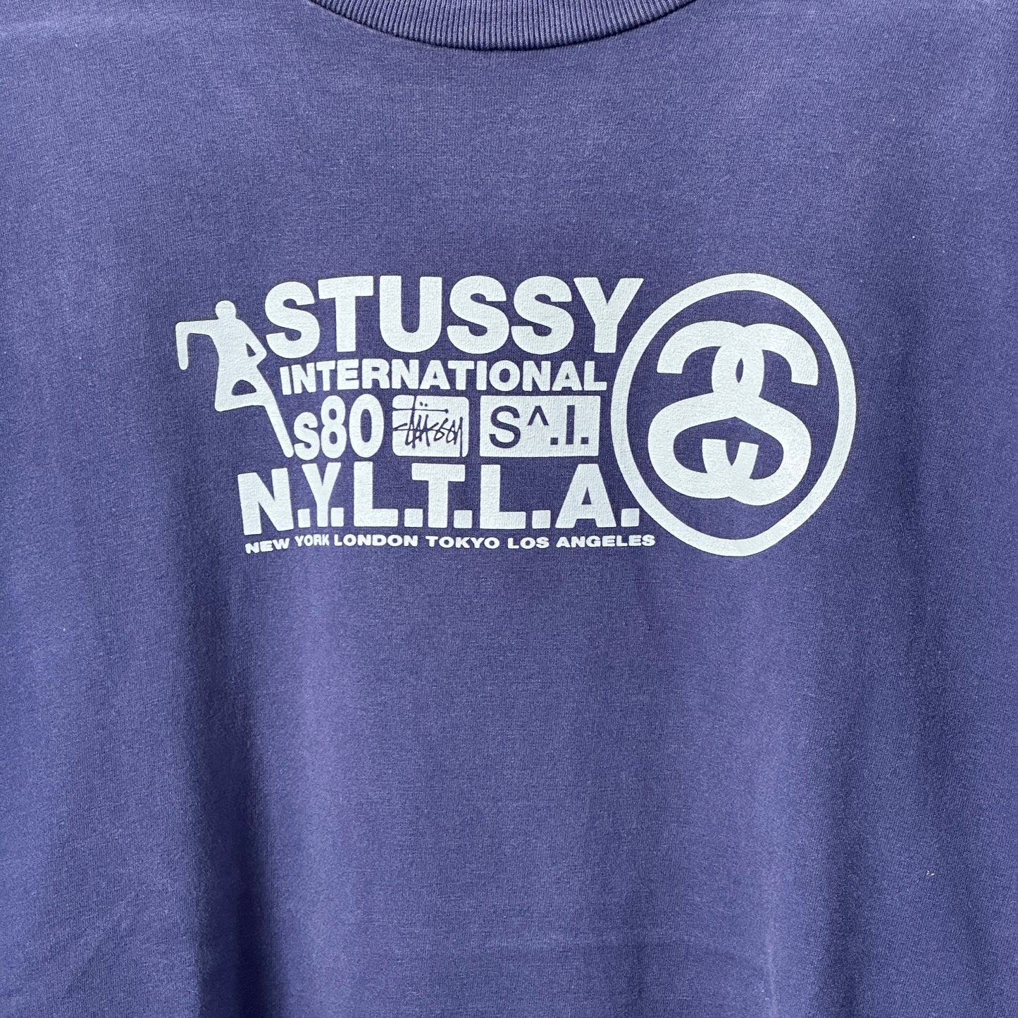 Vintage Stussy "N.Y.L.T.L.A" 90's Bootleg T-shirt