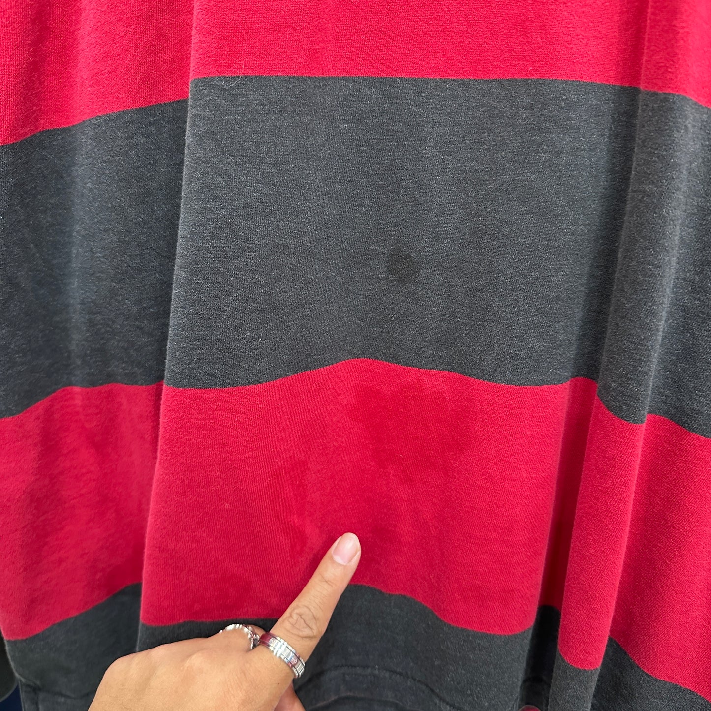 Vintage Polo by Ralph Luaren Black/Red Rugby LS Polo Shirt