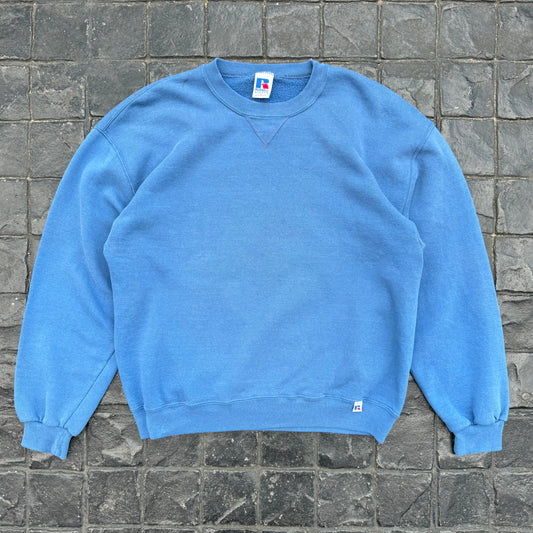 Vintage Russell Athletic 90's Steal Blue Crewneck