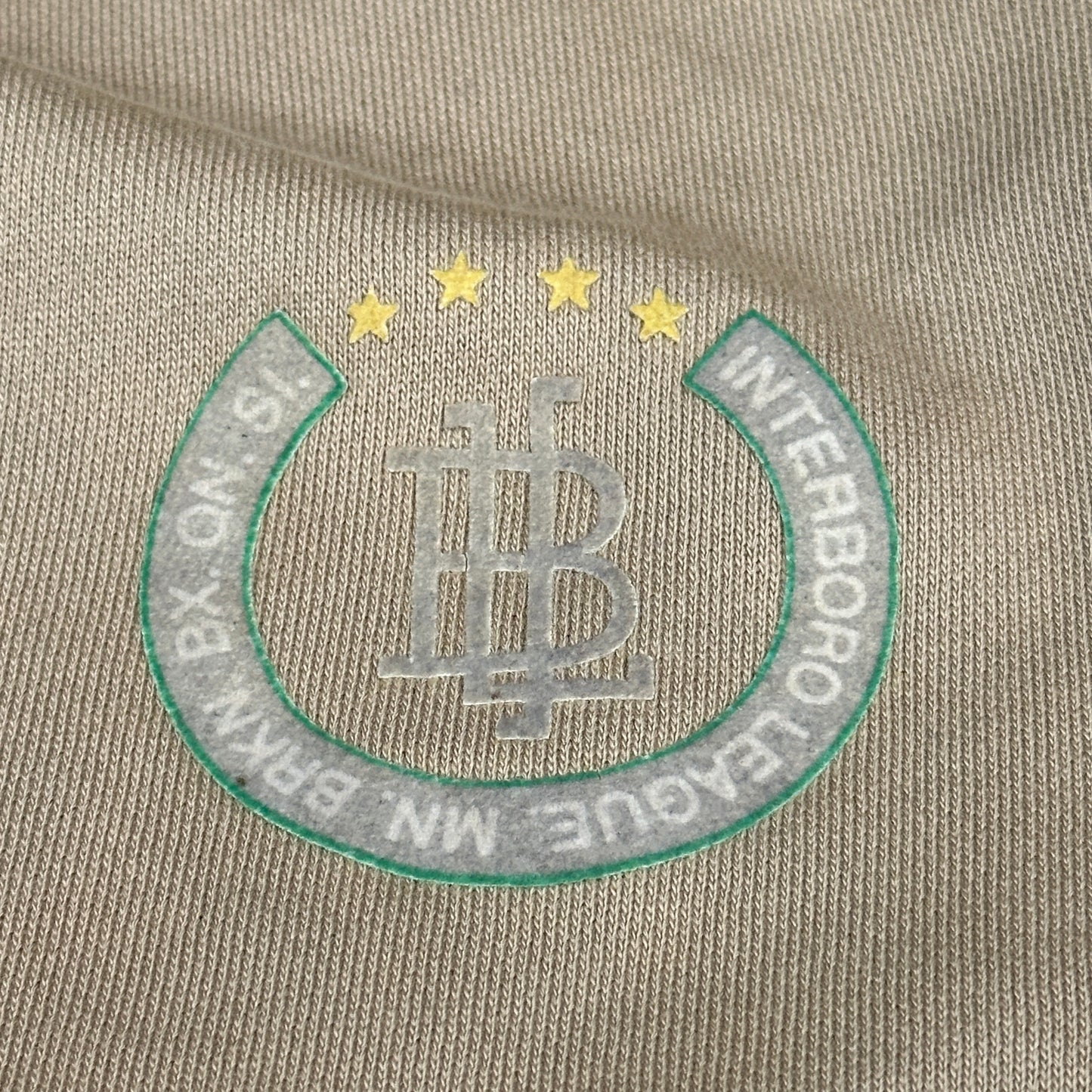 Vinetage Stussy Spellouts "Football Ref." 90's Full-Zip Cream Jacket