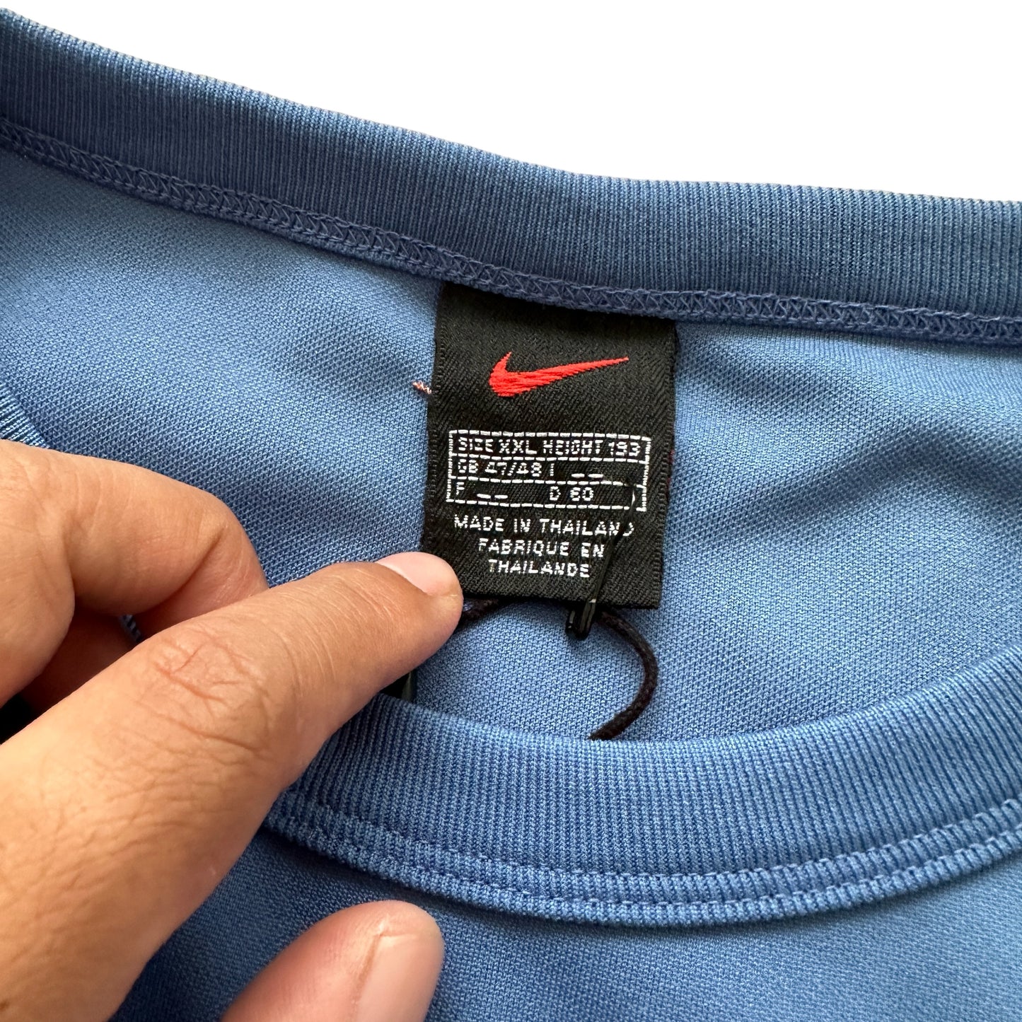 Vintage Nike Spellouts 00's Blue Jersey