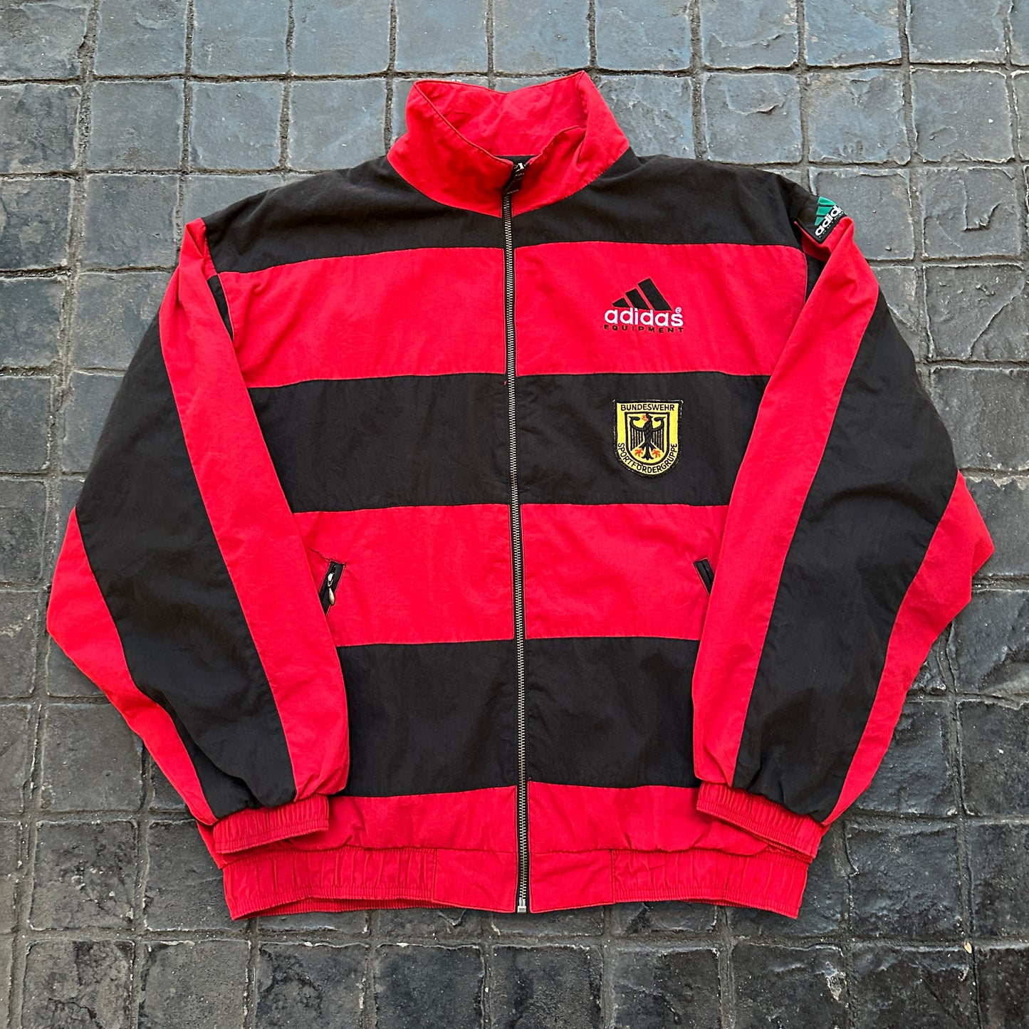 Vintage Adidas Equipment 90's x Deutschland Football Team Red Full-Zip Jacket