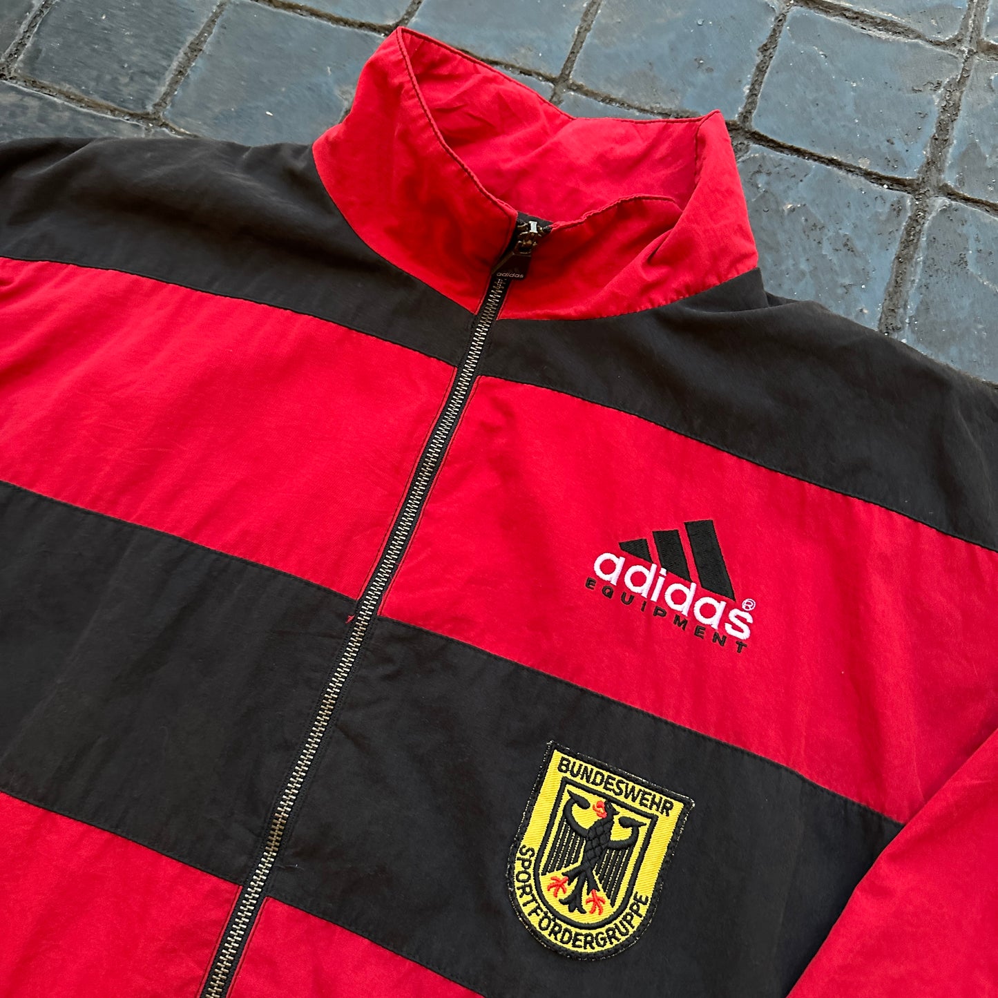 Vintage Adidas Equipment 90's x Deutschland Football Team Red Full-Zip Jacket