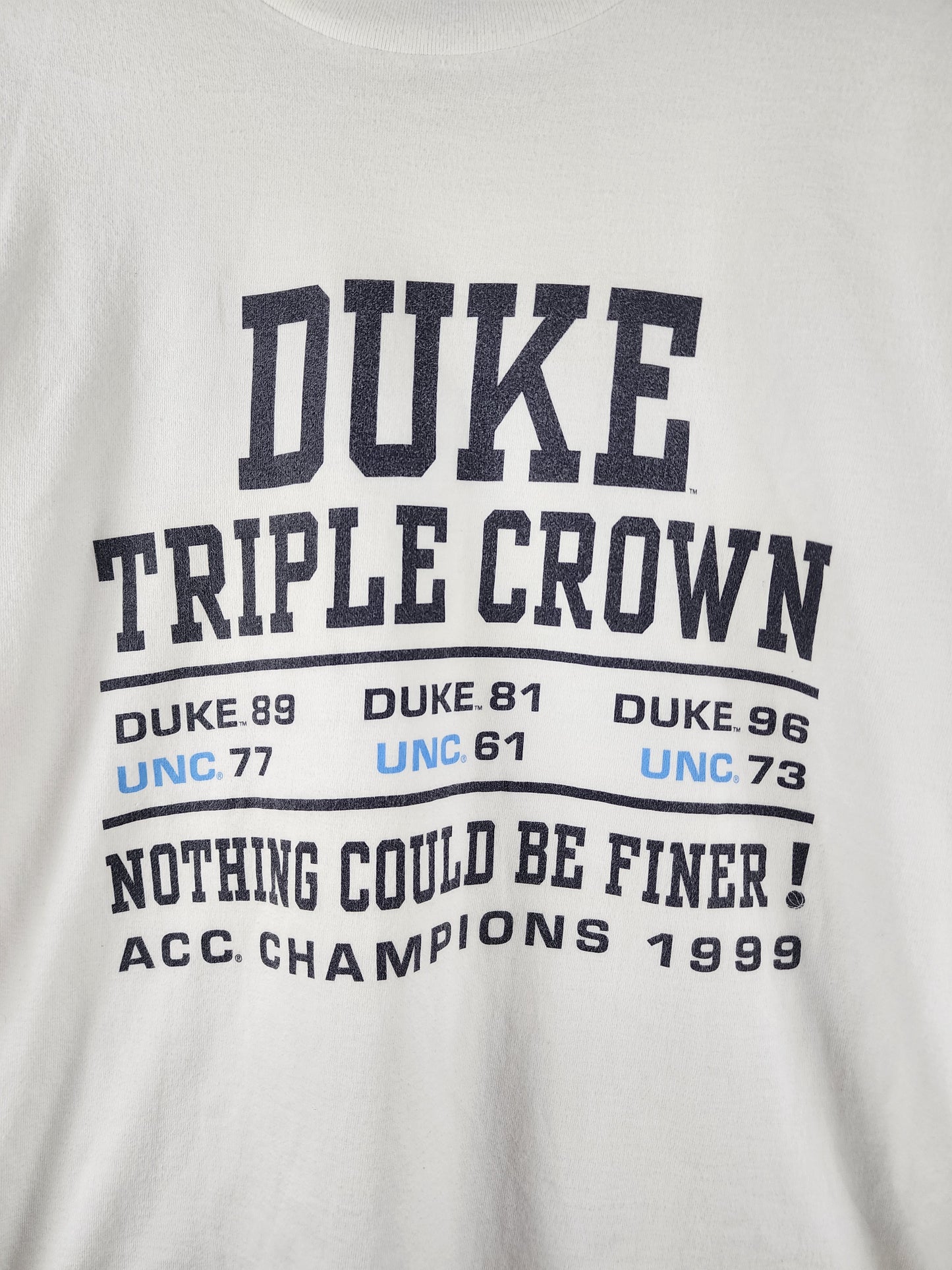Vintage Duke University vs UNC ACC Champion 1999 Basketball T-shirt 