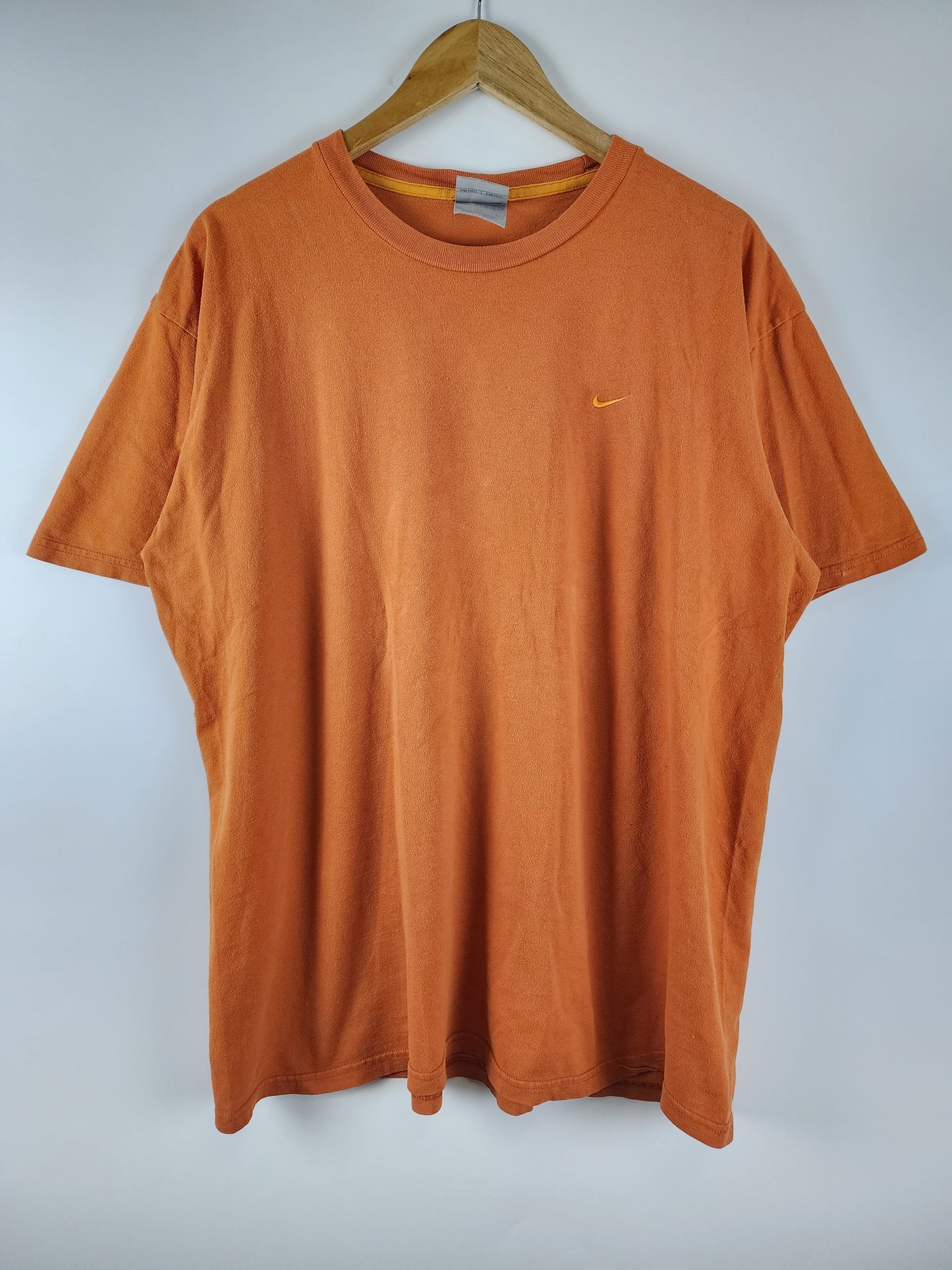 Vintage Nike Miniswoosh 00's tonal logo orange T-shirt 