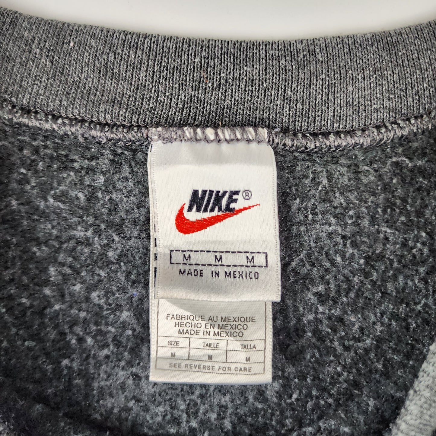 Vintage Nike Miniswoosh embroidered Dark Grey Tonal Crewneck size M