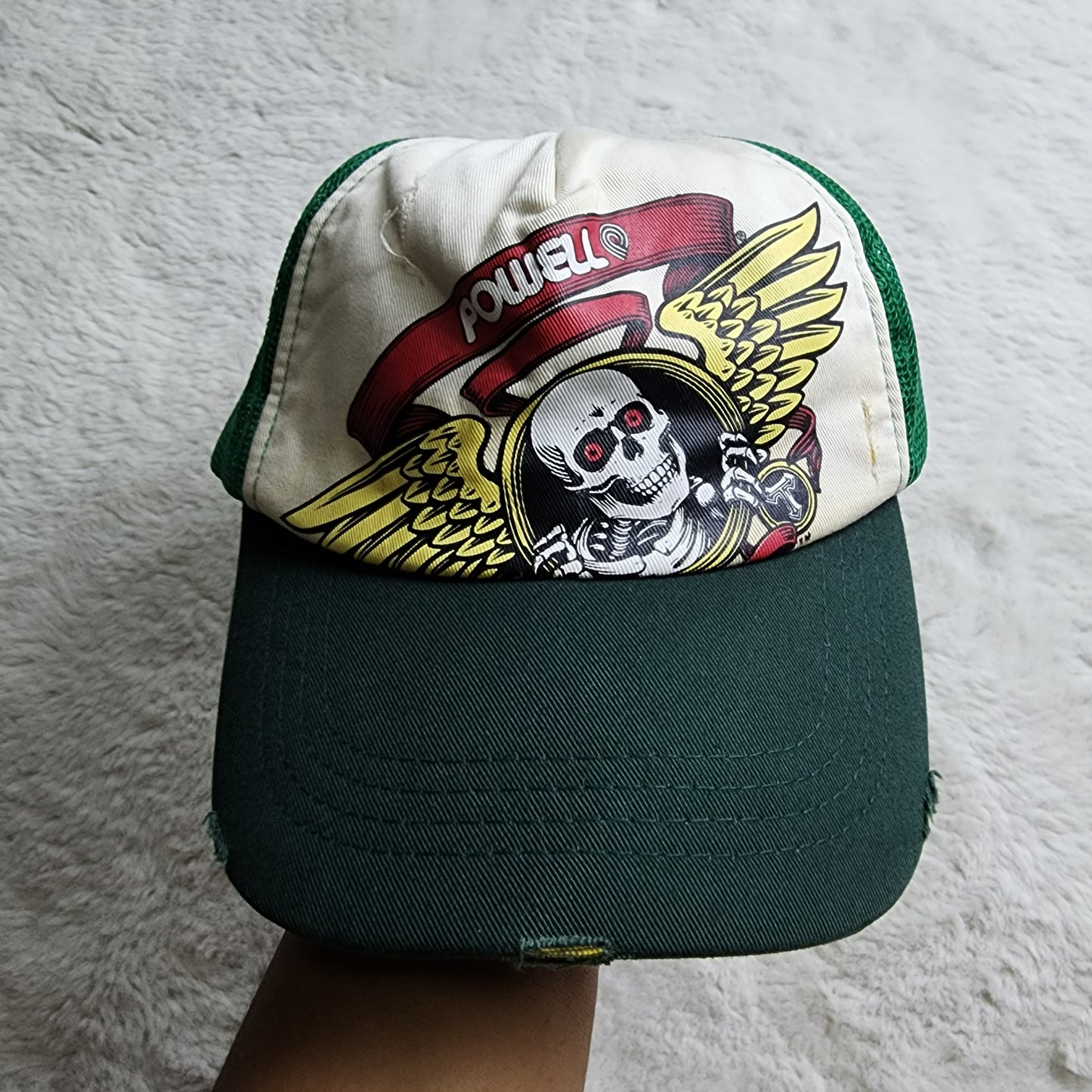 Vintage Powell Peralta 90's Trucker Green Cap