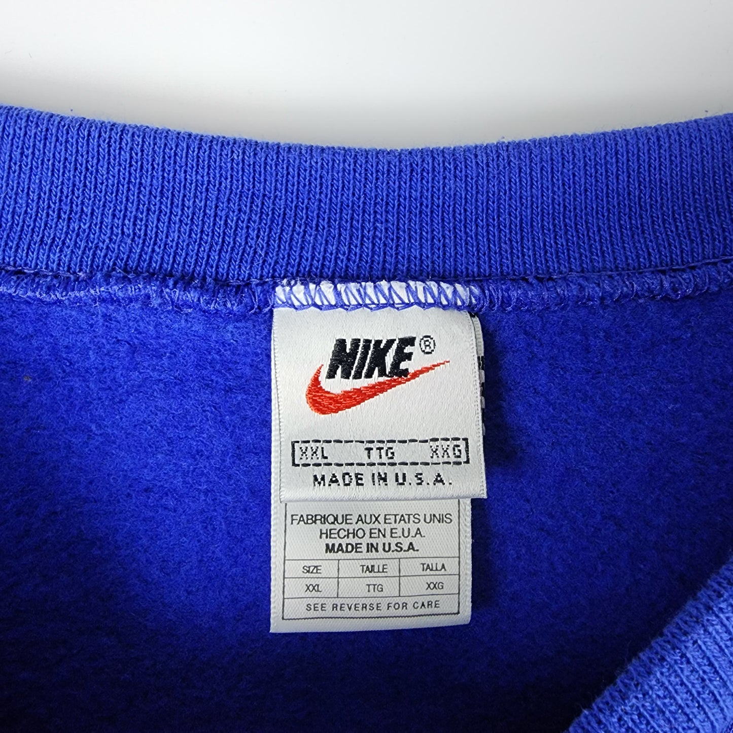 Vintage Nike Miniessential Swoosh 90's Tonal Blue Crewneck 