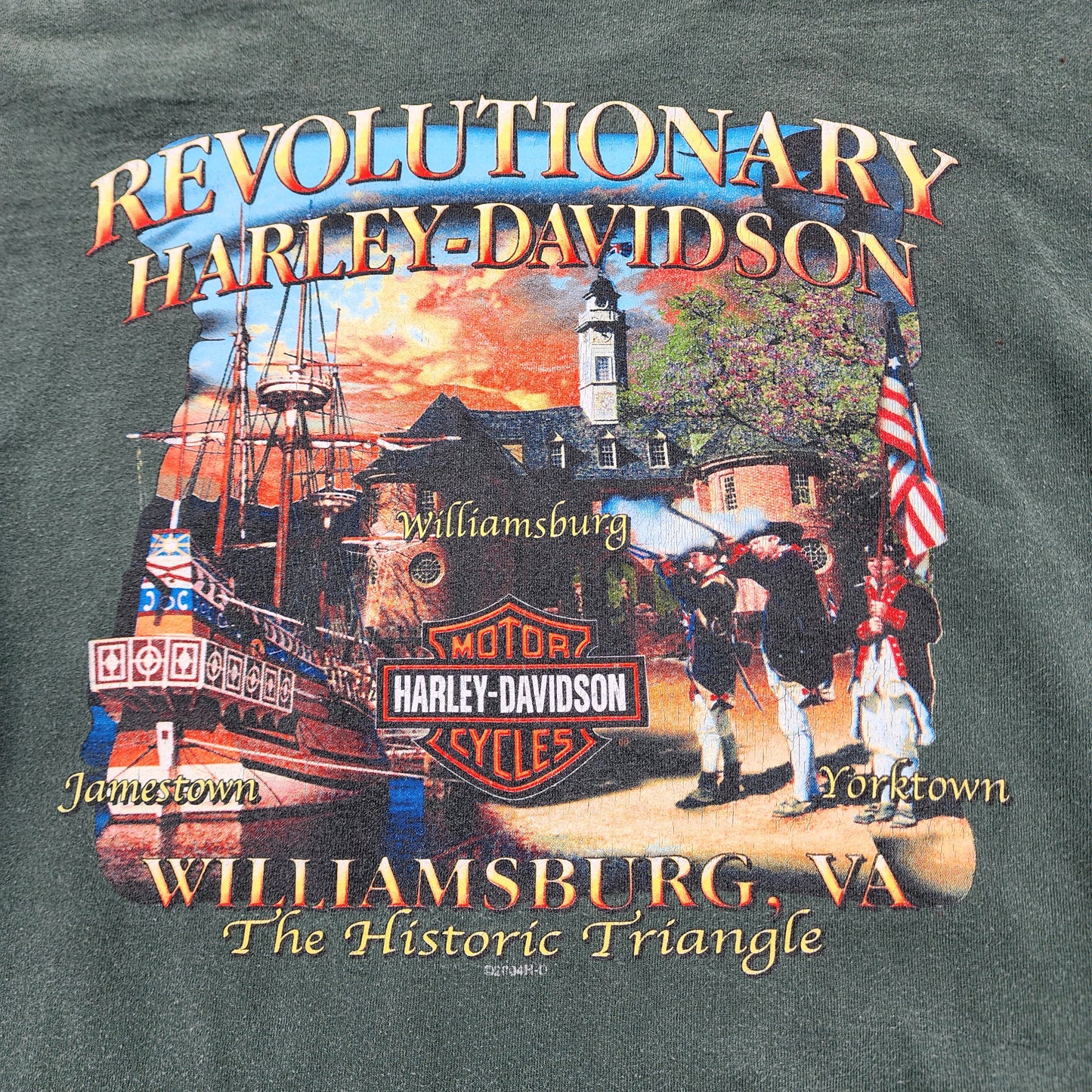 Vintage Harley Davidson 2004 "Williamsburg  Virginia" Longsleeves Tshirt 