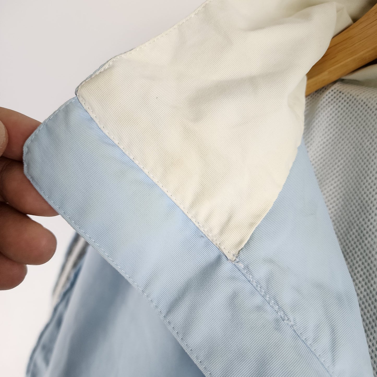 Vintage Nike Miniswoosh Light Blue full-zip Windbreaker Jacket 