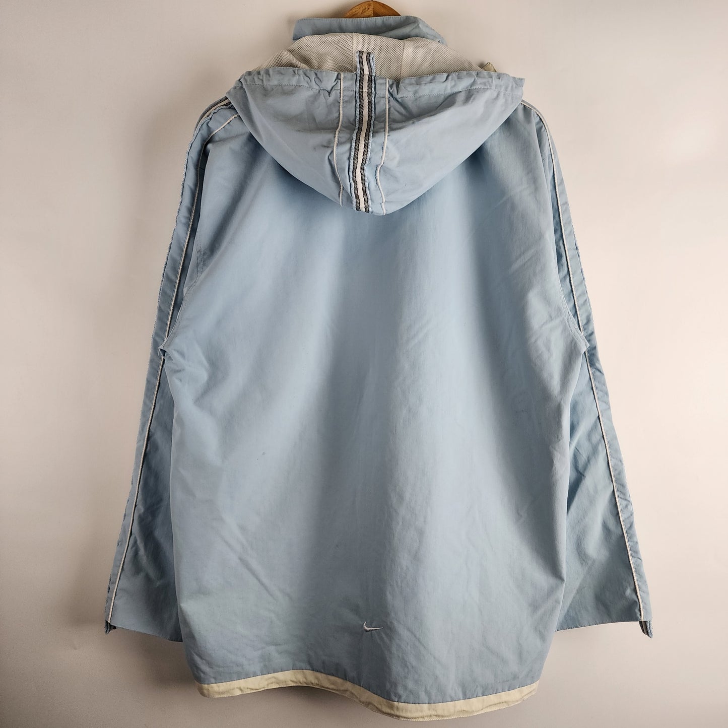 Vintage Nike Miniswoosh Light Blue full-zip Windbreaker Jacket 