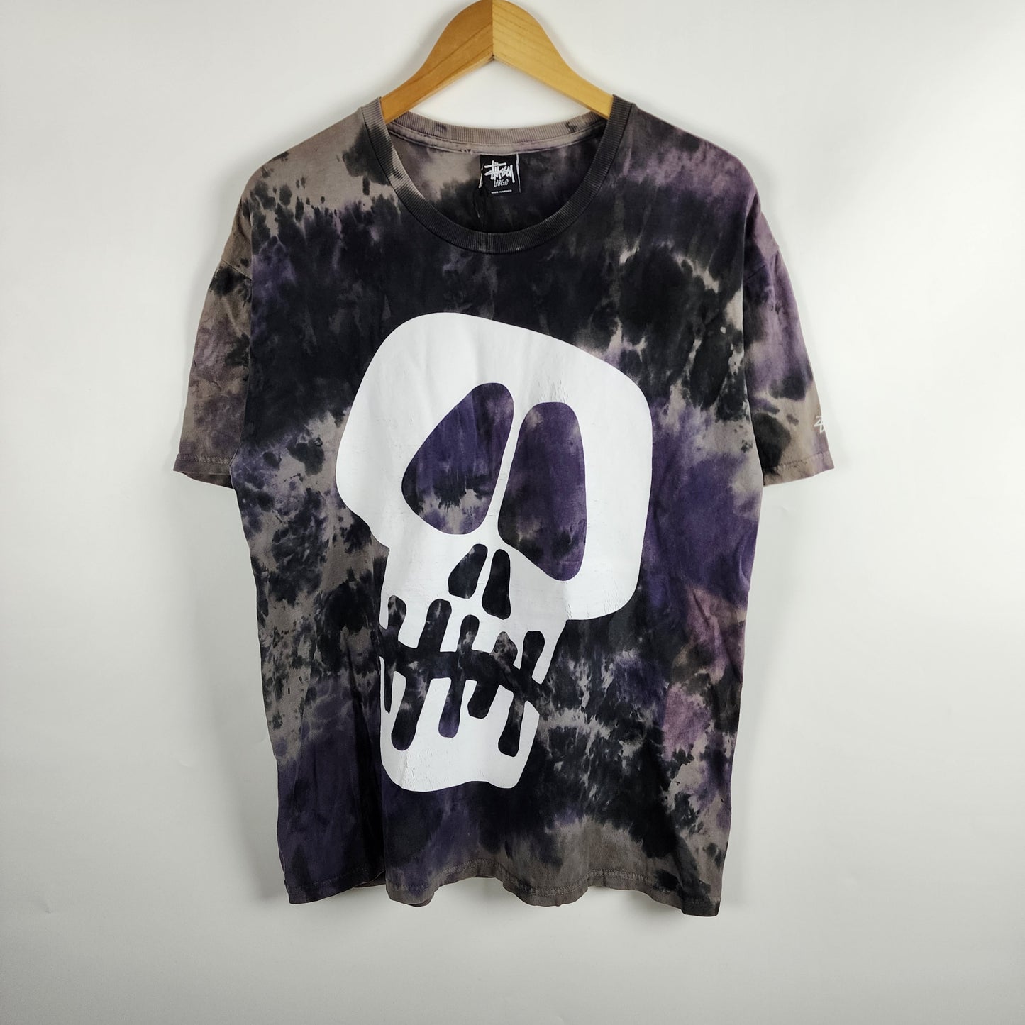Stussy Skull 00's Purple Tie Dye T-shirt 