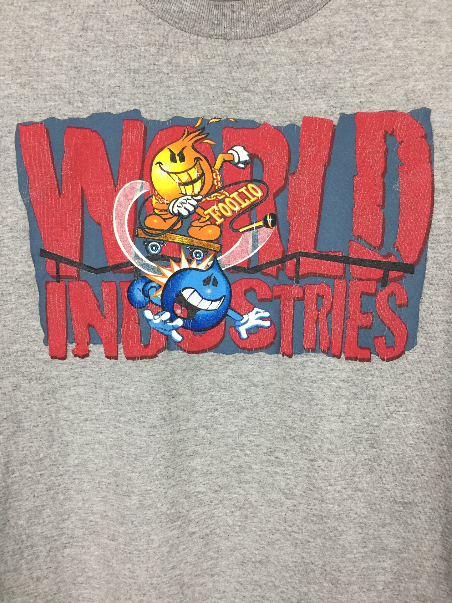 World Industrial vintage skateboard 90's Tshirt