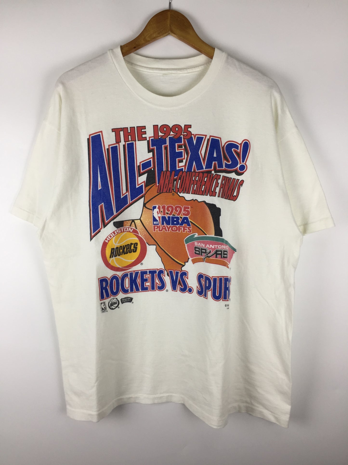 Vintage Houston Rockets vs San Antonio NBA Final 1995 Tshirt