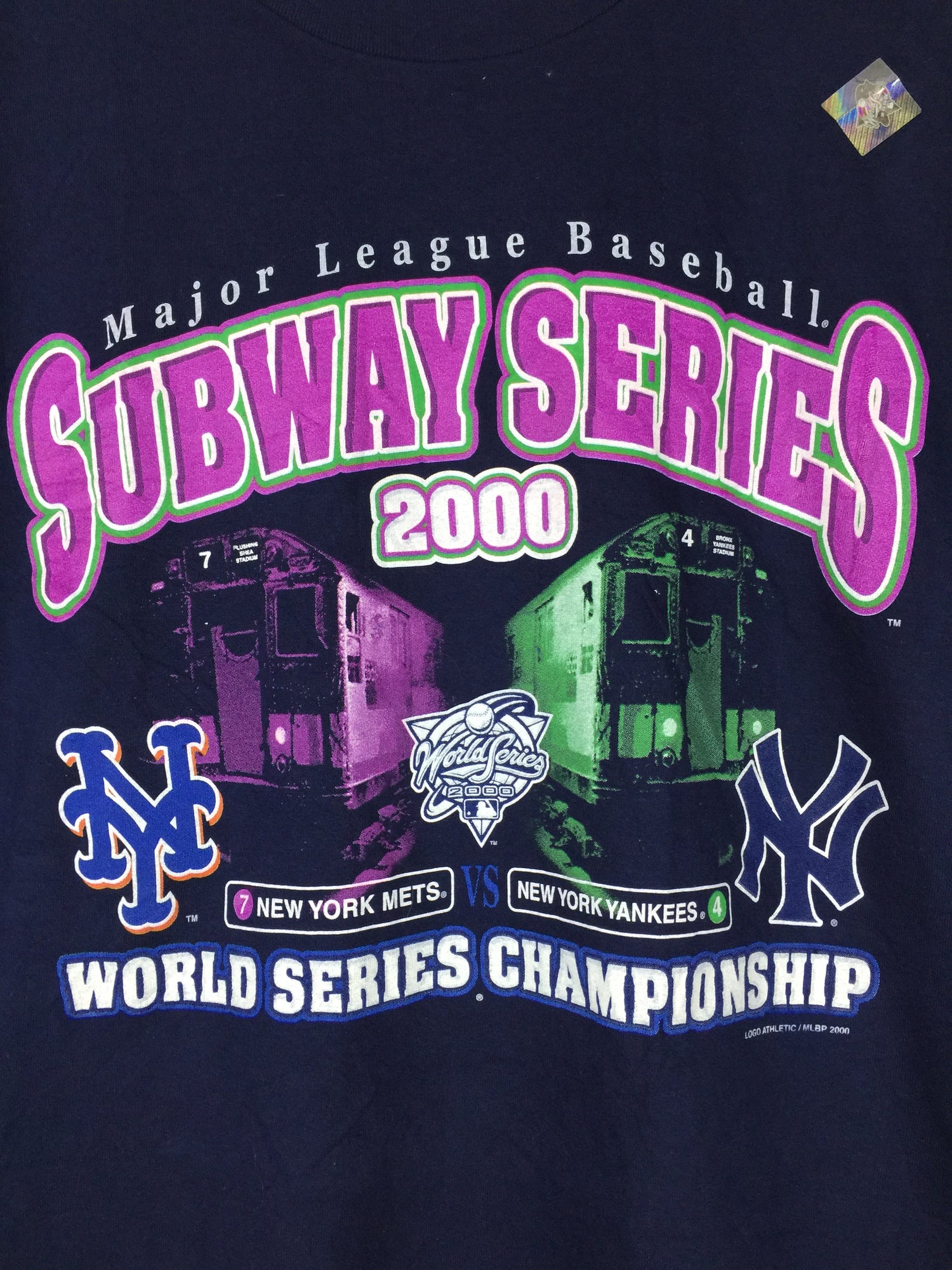 2000 Subway Series New York Yankees vs Mets Rare Vntg Tie Dye MLB T-Shirt  Size XL