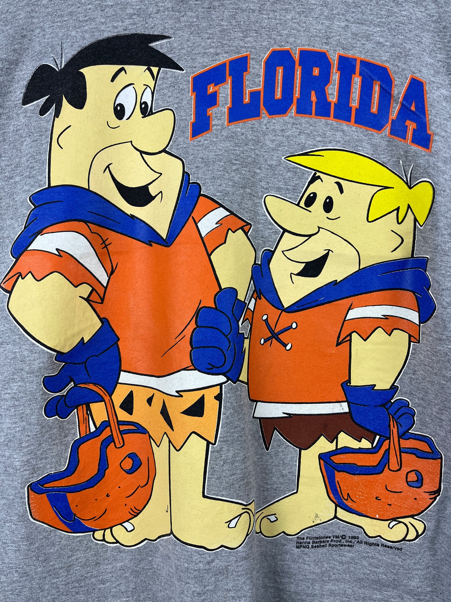 Vintage The Flintstones 1993 x Florida Gators NCAA team T-shirt