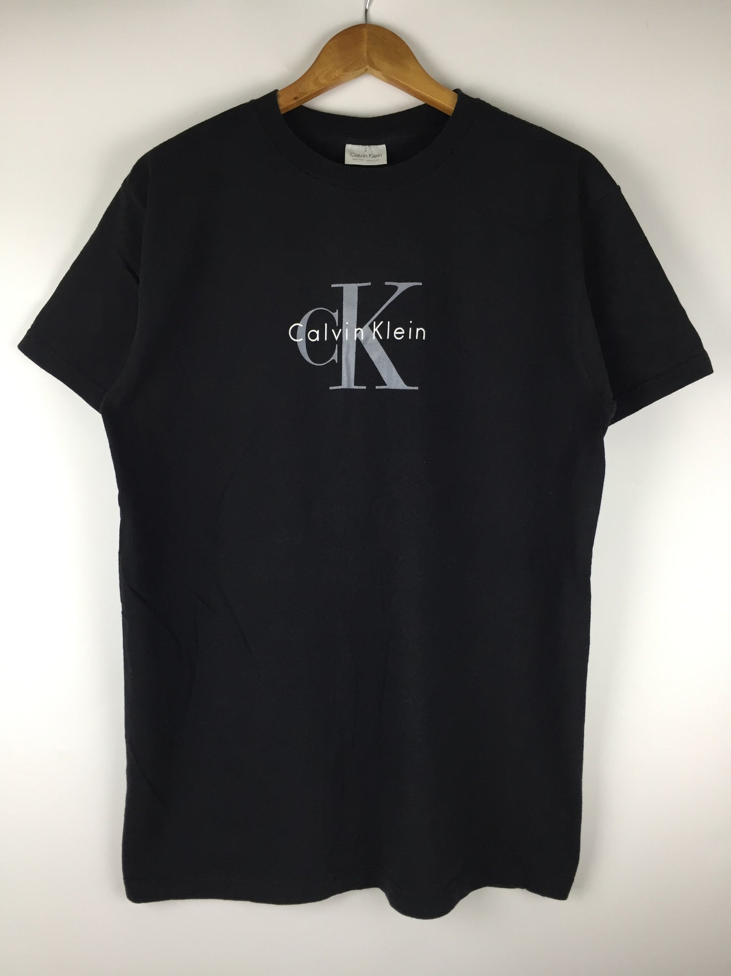 Vintage Calvin Klein Spellouts logo 90's made in USA Tshirt