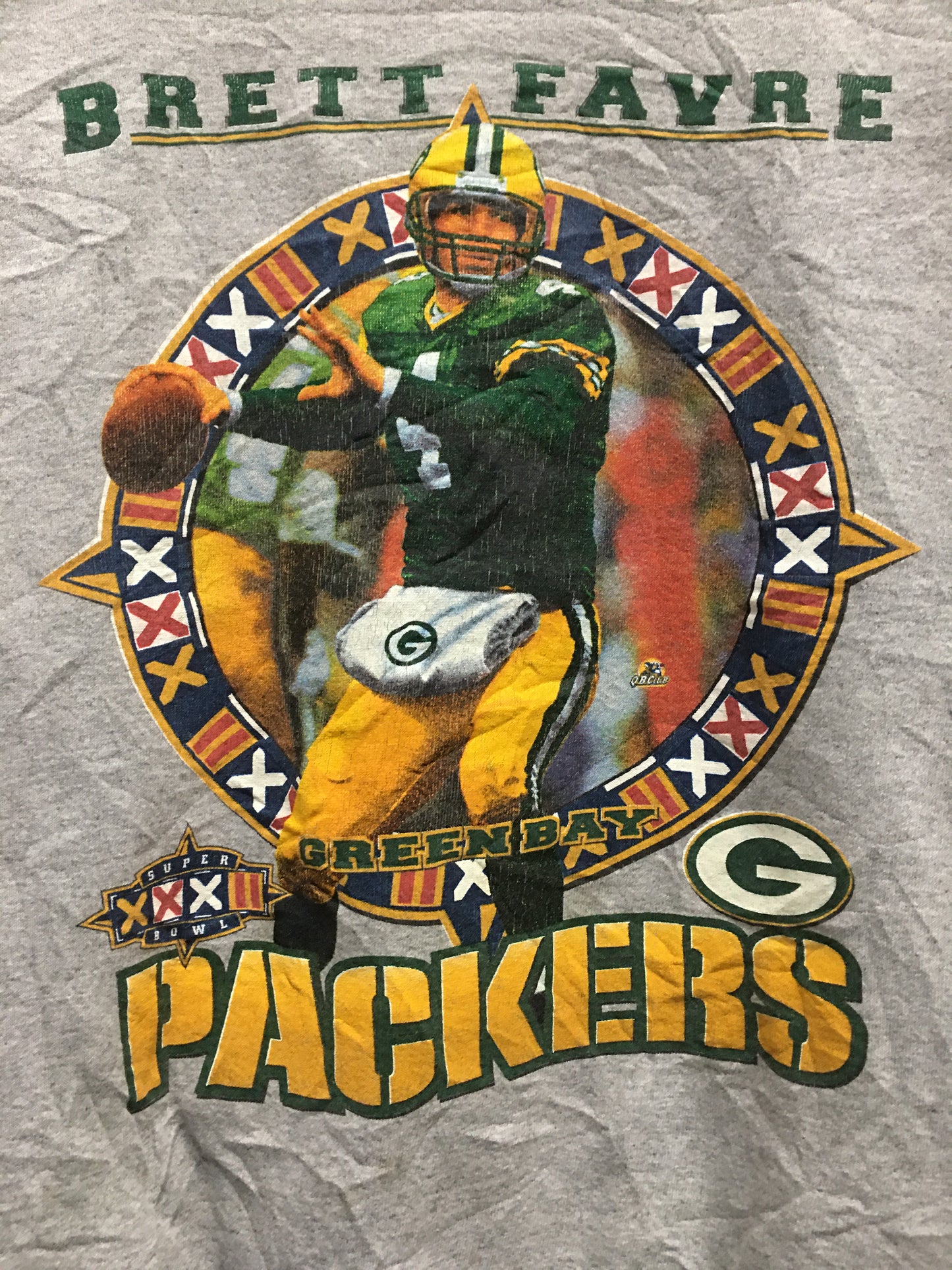 Vintage Green Bay Packers 90's "Brett Favre" Super Bowl 32nd Crewneck