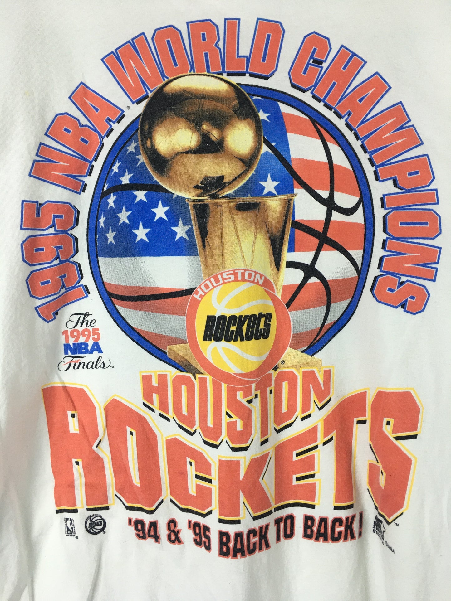 Vintage Houston Rockets 1994-1995 Back to Back NBA Champion T-shirt