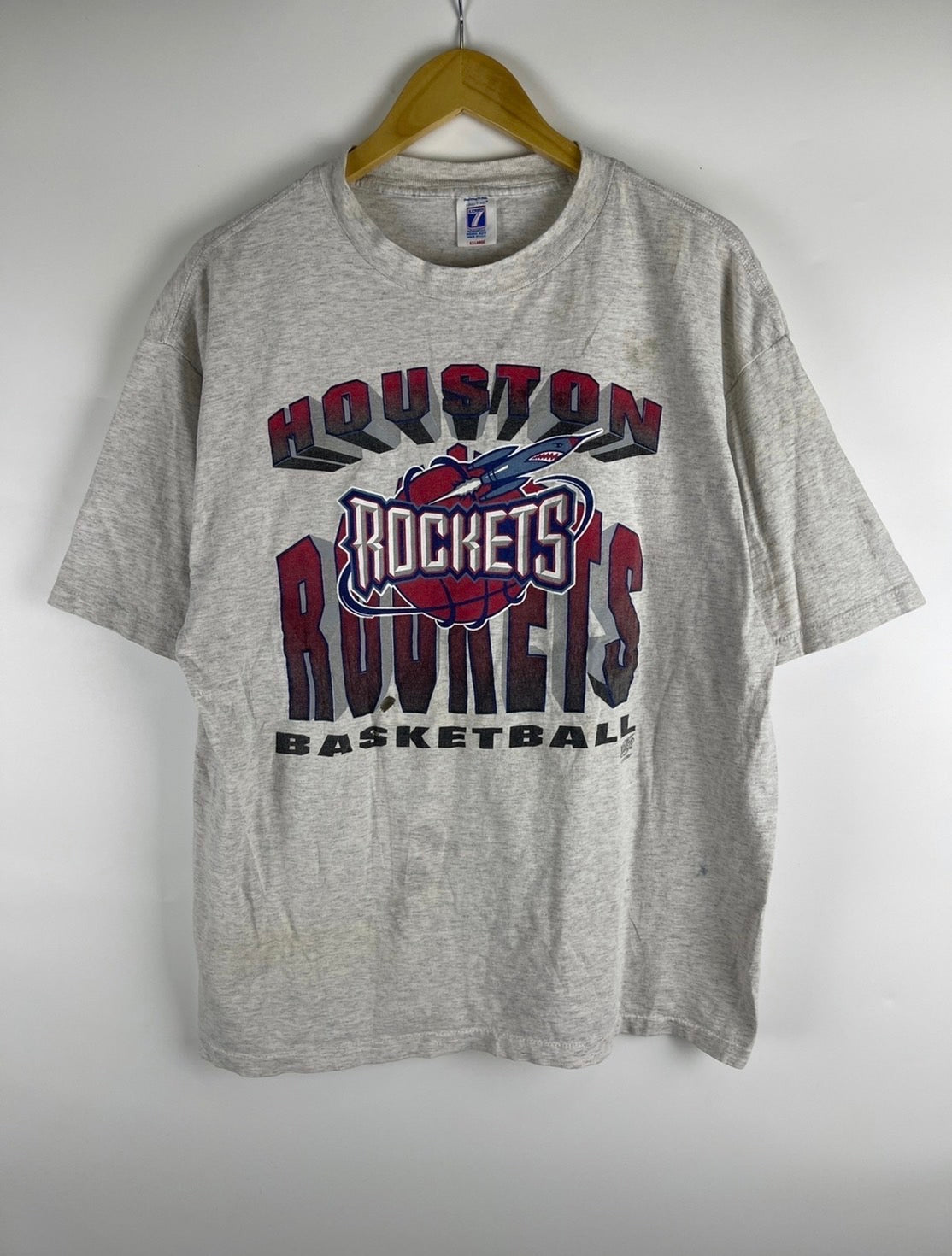 Vintage Houston Rockets 90's Grey T-shirt