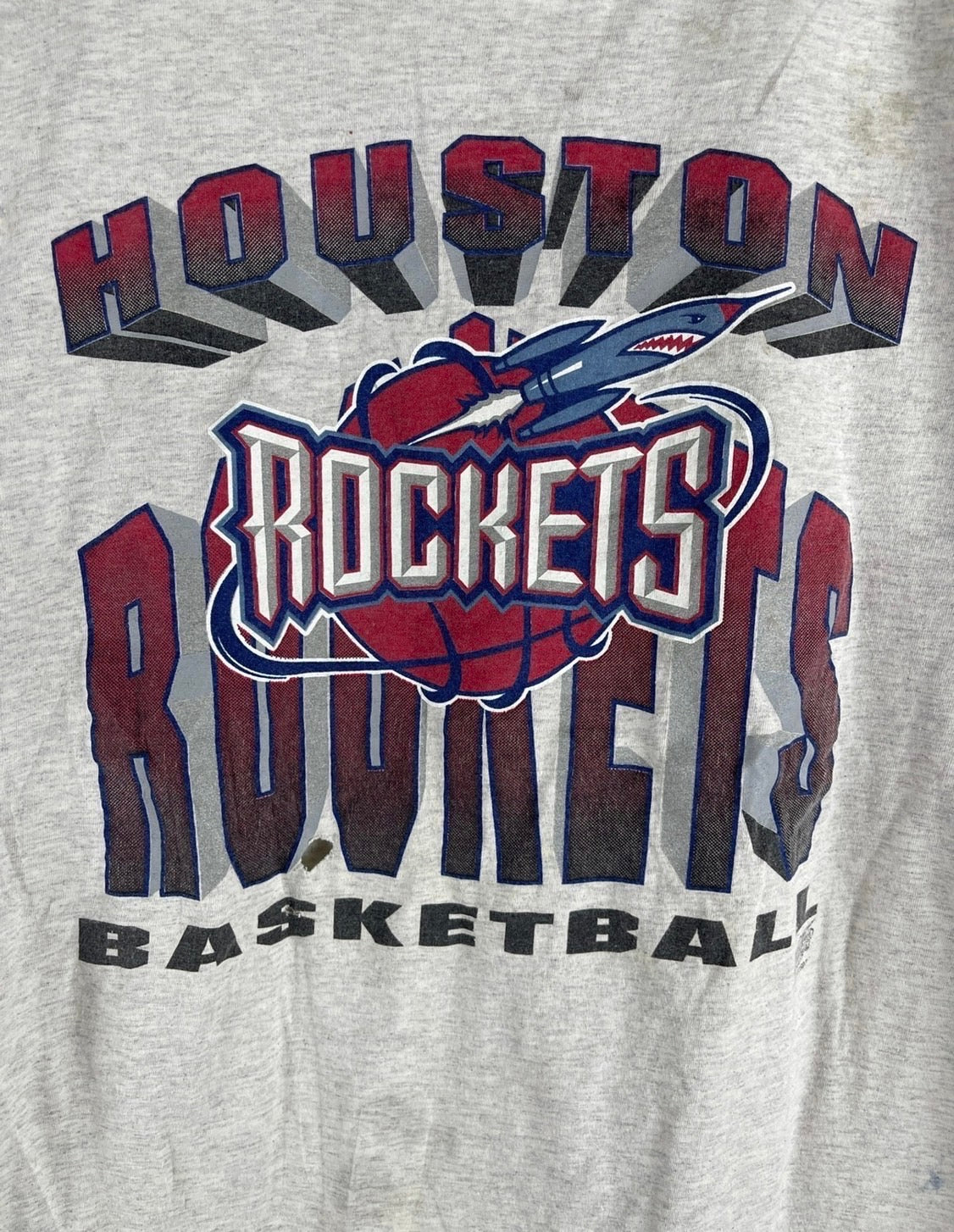 Vintage Houston Rockets 90's Grey T-shirt