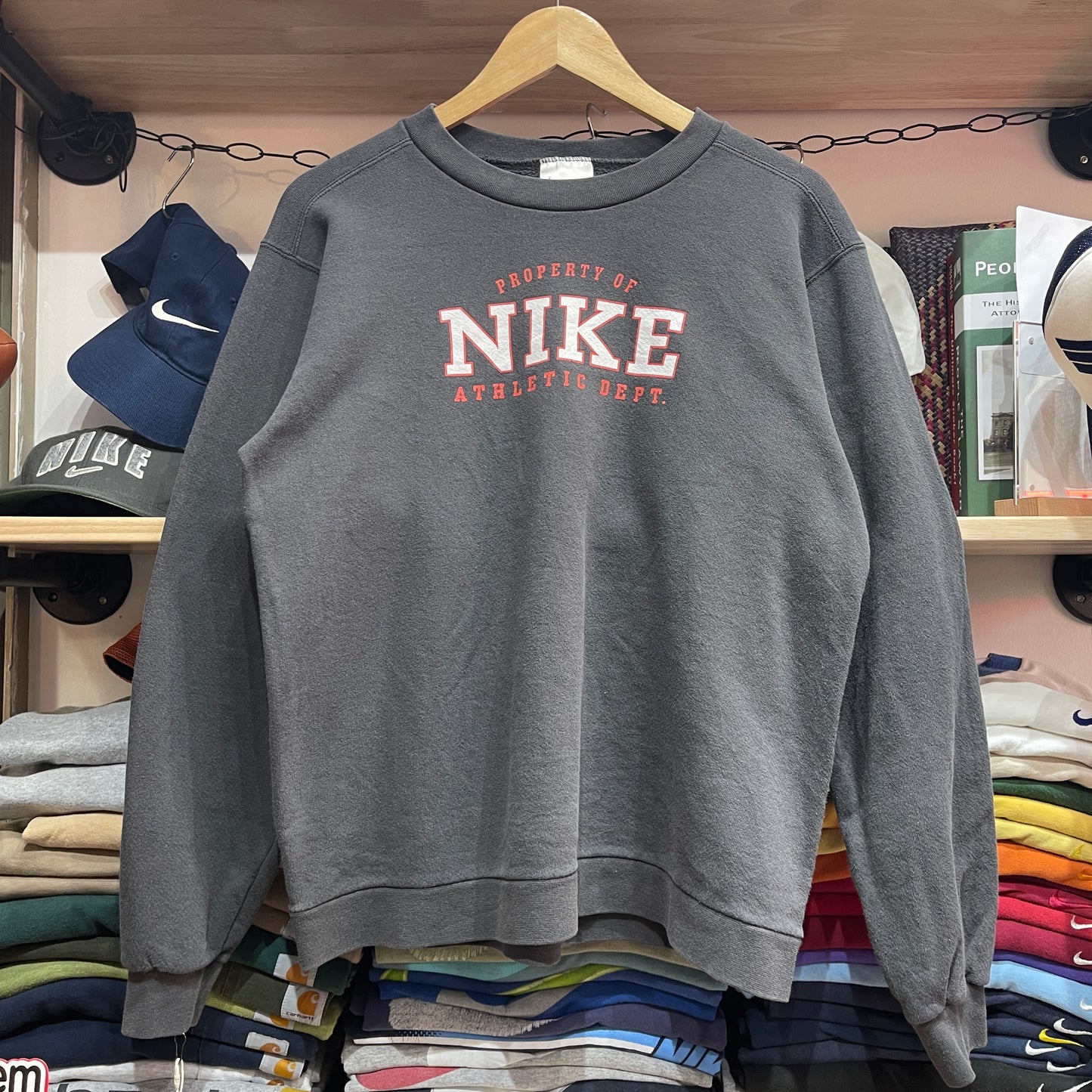 Vintage Nike Spellouts Logo Made in USA 90's Crewneck