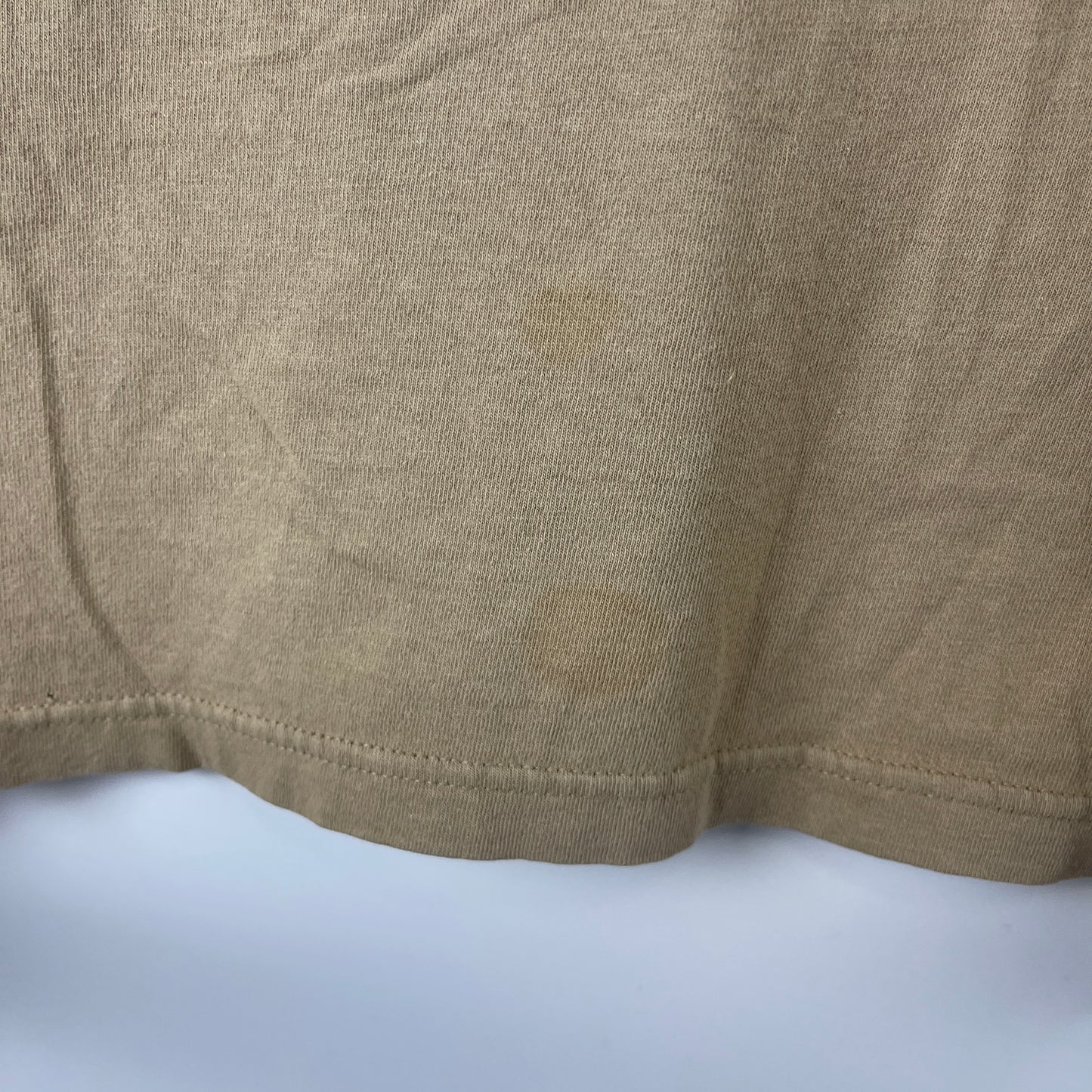 Vintage Nike Miniswoosh embroidered 00's Cream Beige Tshirt