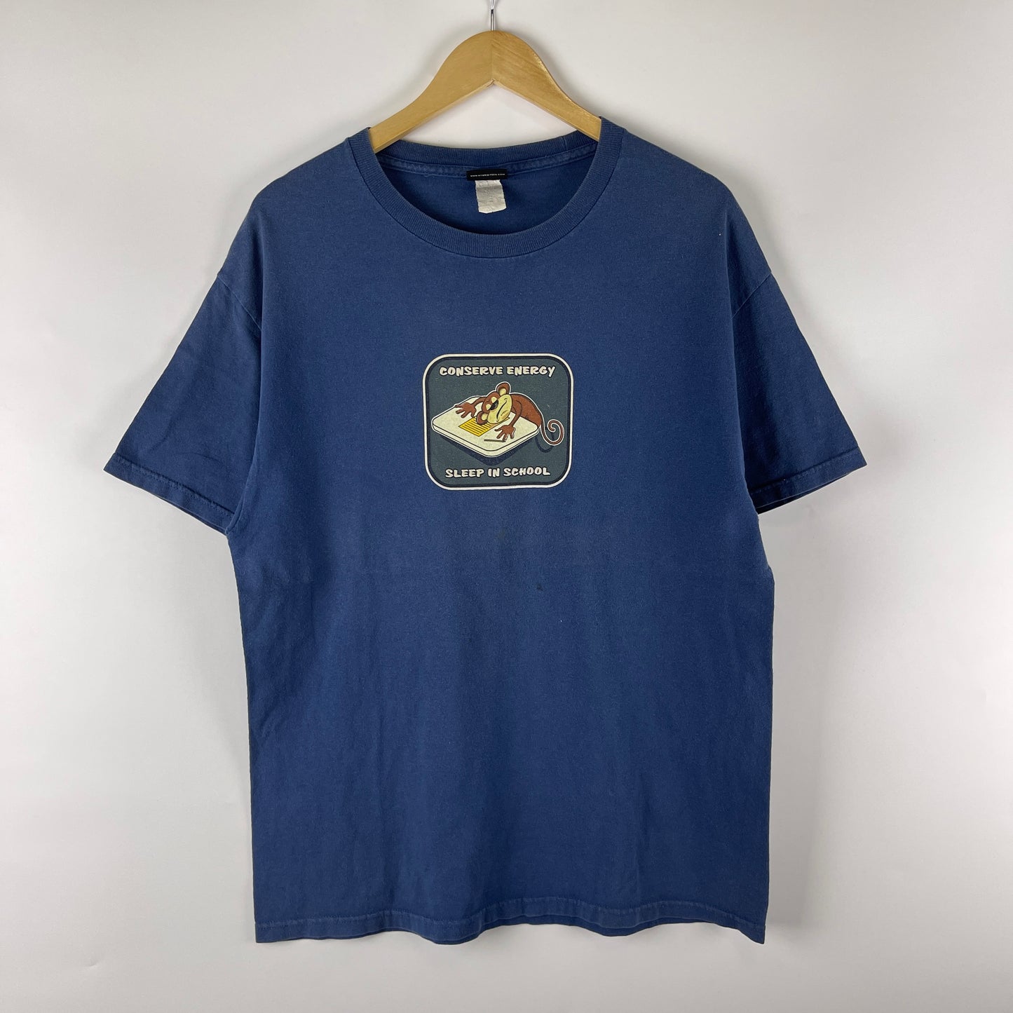 Vintage Conserve Energy Sleep in school 90's Skateboard style T-shirt