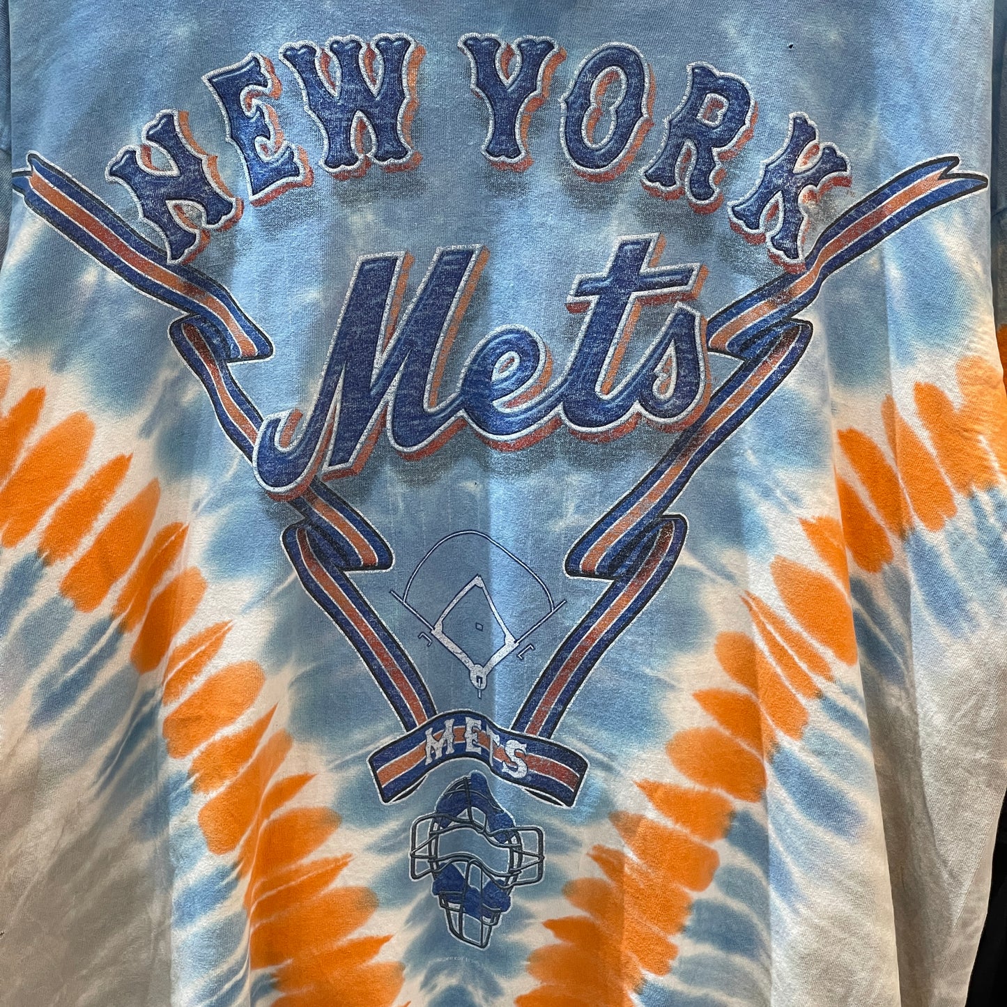 Vintage New York Mets 90's MLB Team Liquid Blue AOP T-shirt